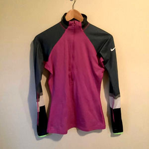 Nike Pro Dri-Fit Womens Long Sleeve Half Zip Running Performance Jacket Size S